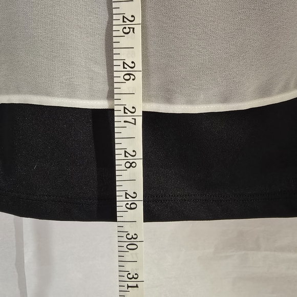 Venus Women Top SZ 16 Black Tank With Sheer Ombre Overlay Shoulder Sparkles - Picture 9 of 11